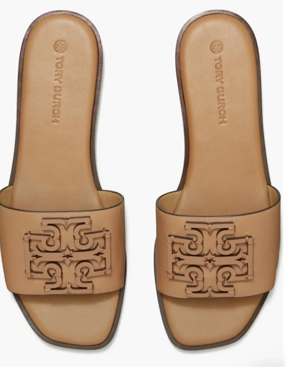 Tory Burch Ines Slides Almond Flour Tan